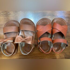 Two pairs Otter Momo little girl sandals